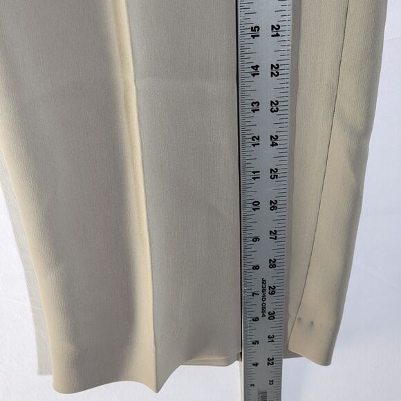 Yansi Fugel Taupe Khaki High Waist Pants Tapered Relaxed Leg Casual Trousers 6 - Picture 8 of 8